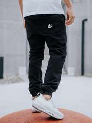Spodnie Jogger Jigga Wear Crown jeans Czarne