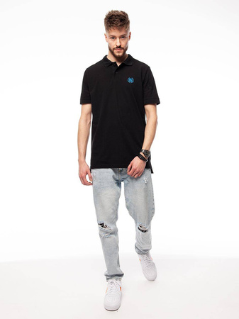 KOSZULKA DIIL POLO LAUR CLASSIC CZARNY/NIEBIESKI