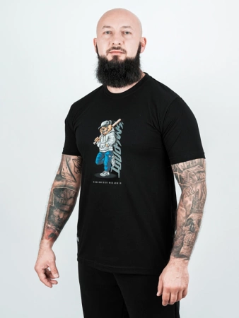 T-shirt Środowisko Miejskie "Baseball Bear" - czarna