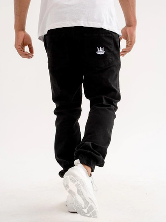 Spodnie Jogger Jigga Wear Crown jeans Czarne