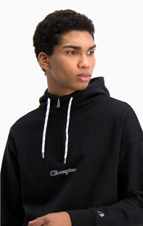 Bluza Champion HALF ZIP-UP OVERSIZED SCRIPT LOGO PRINT HOODIE