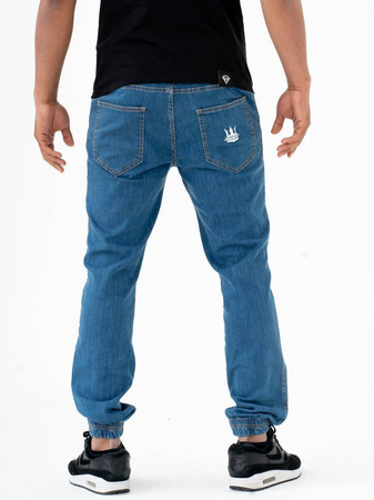Spodnie Jogger Jigga Wear Crown Jeans Niebieskie