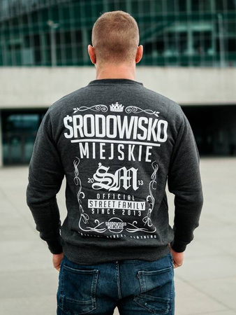 Bluza Klasyczna Środowisko Miejscie "Theme" - Grafitowa / Biała