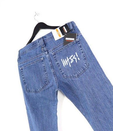Spodnie Mass DNM Signature Jeans Tapered Fit - jasnoniebieskie