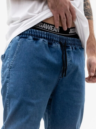 Spodnie Jogger Jigga Wear Crown Jeans Niebieskie