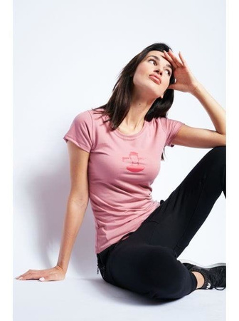 Koszulka 'Stupid People' - T-Shirt Damski - Ciemny Brudny Róż Diamante