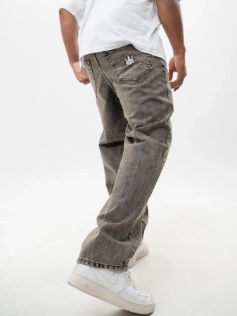 Spodnie Baggy Jigga Wear Brązowe Crown