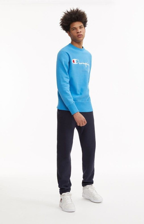 Bluza Champion Script Logo Reverse Weave Sweatshirt Niebieska