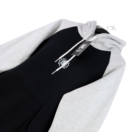 BLUZA DIIL KANGURKA REGLAN CZARNY MELANŻ DBL938