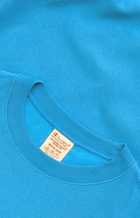 Bluza Champion Script Logo Reverse Weave Sweatshirt Niebieska