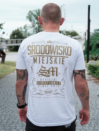 T-shirt Środowisko Miejskie "Theme" - Biała / Złota