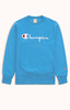 Bluza Champion Script Logo Reverse Weave Sweatshirt Niebieska