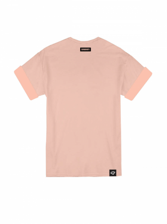 Koszulka 'WYJ384NE' - V-neck T-Shirt Damski - Łososiowy Diamante