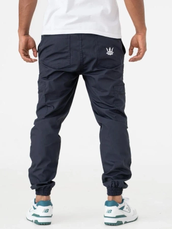 Spodnie Jogger Jigga Wear Granatowe Crown Ripstop Cargo