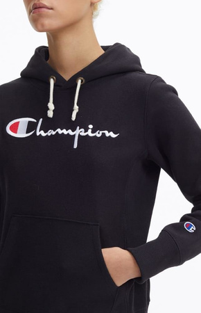 Bluza Champion Script Logo Reverse Weave Hoodie Czarna