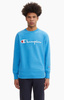 Bluza Champion Script Logo Reverse Weave Sweatshirt Niebieska