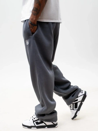 Spodnie Dresowe Jigga Wear Crown Baggy Grafit