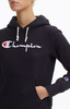 Bluza Champion Script Logo Reverse Weave Hoodie  Czarna
