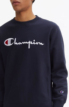 Bluza Champion Script Logo Reverse Weave Sweatshirt Granatowa