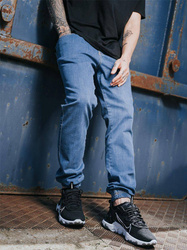 Spodnie Jogger Jigga Wear Crown Jeans Niebieskie