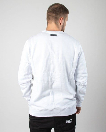 BLUZA BEZ KAPTURA Newbadline CLASSIC LAMPAS WHITE