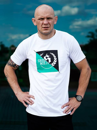 T-shirt Środowisko Miejskie "Duo" - Biała / Turkusowa