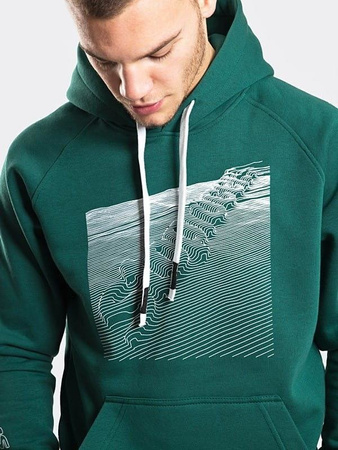 BLUZA Z KAPTUREM Stoprocent BMS TEKTONIK GREEN