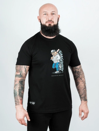 T-shirt Środowisko Miejskie "Baseball Bear" - czarna
