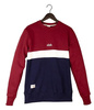 Bluza Elade COLOUR BLOCK CREWNECK MAROON/WHITE/NAVY BLUE