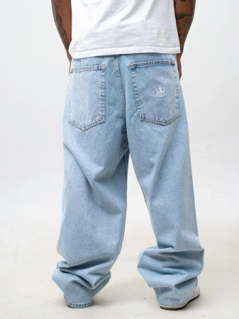 Spodnie Baggy Jigga Wear Crown Jasne Marmurkowe