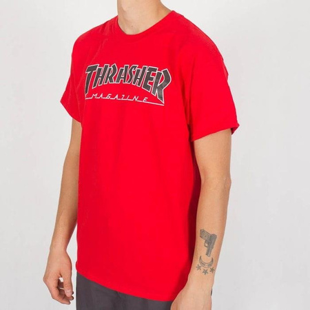 KOSZULKA THRASHER OUTLINED BTS RED