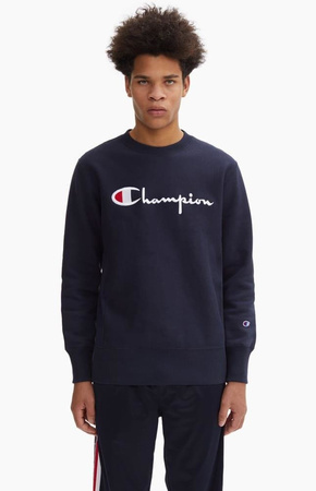 Bluza Champion Script Logo Reverse Weave Sweatshirt Granatowa