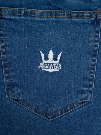 Spodnie Jogger Jigga Wear Crown jeans niebieskie