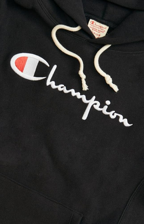 Bluza Champion Script Logo Reverse Weave Hoodie Czarna