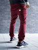 Spodnie Jogger Jigga Wear Crown Stitch Bordowe / Białe