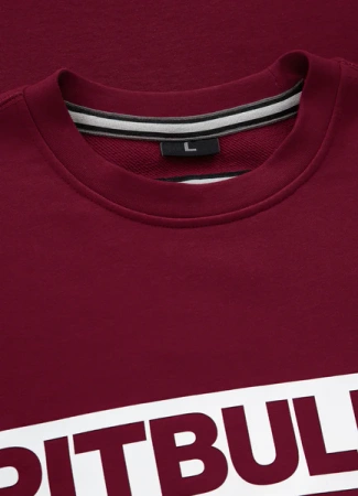 Bluza PIT BULL Terry HILLTOP Bordowa