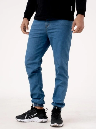 Spodnie Jogger Jigga Wear Crown jeans niebieskie
