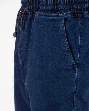 SPODNIE JEANS JOGGER ICON DARK BLUE
