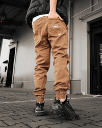 SPODNIE Newbadline CHINO JOGGER ICON Camel