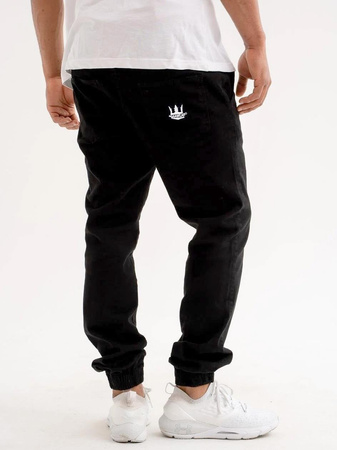 Spodnie Jogger Jigga Wear Crown jeans Czarne
