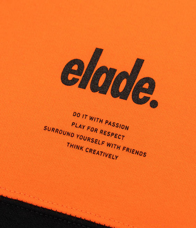 Bluza Elade COLOUR BLOCK CREWNECK BLACK/ORANGE
