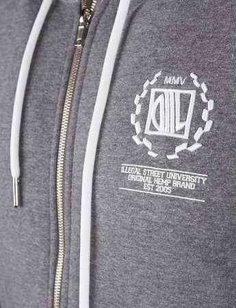 BLUZA Diil ZIP KLASYK SZARY MELANŻ DBL391