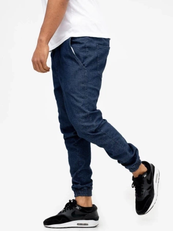 Spodnie Jogger Metoda Mini Logo Haft Niebieskie