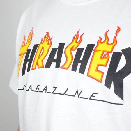 KOSZULKA THRASHER FLAME MAG WHT