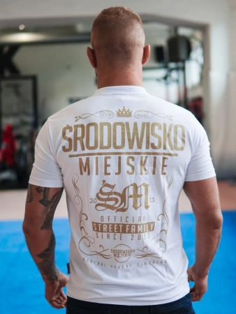 T-shirt Środowisko Miejskie "Theme" - Biała / Złota