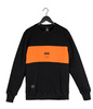 Bluza Elade COLOUR BLOCK CREWNECK BLACK/ORANGE