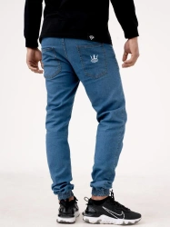 Spodnie Jogger Jigga Wear Crown jeans niebieskie