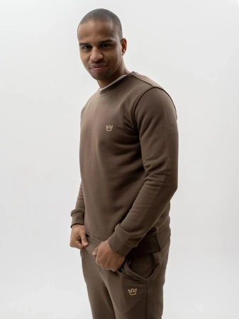 Bluza Jigga Wear Brązowa Simple Crown