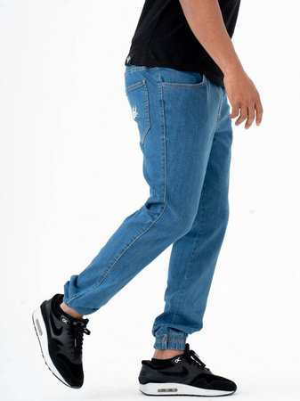 Spodnie Jogger Jigga Wear Crown Jeans Niebieskie