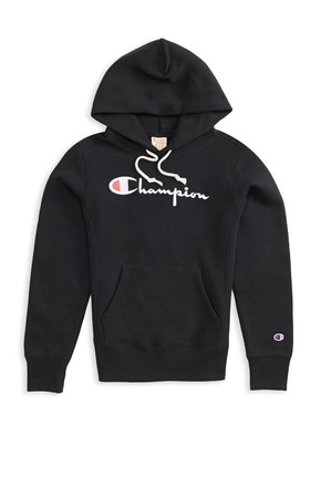 Bluza Champion Script Logo Reverse Weave Hoodie Czarna